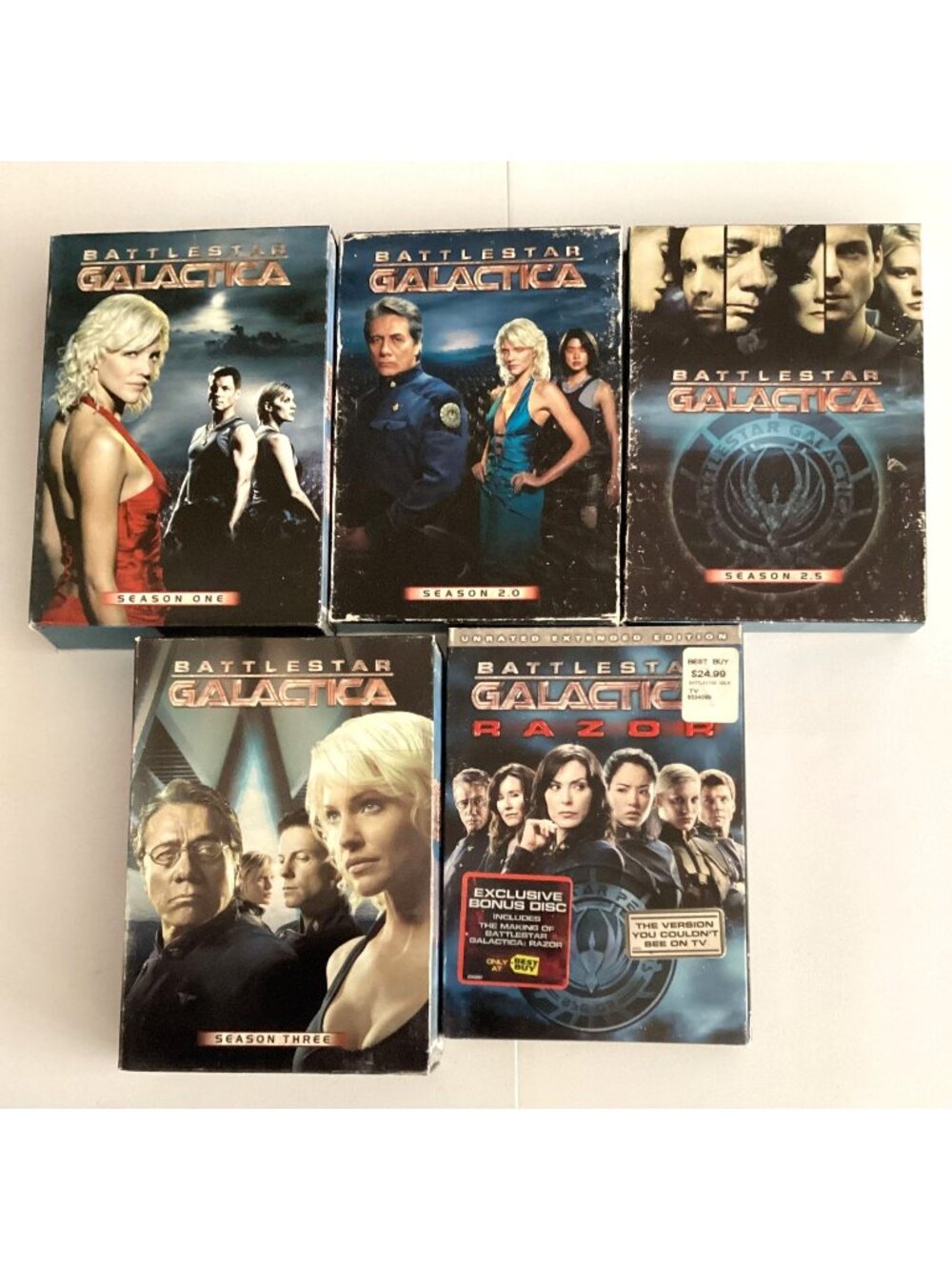 Battlestar Galactica Complete Season 1, 2, 2.5, 3, & Razor Unrated Extended DVD